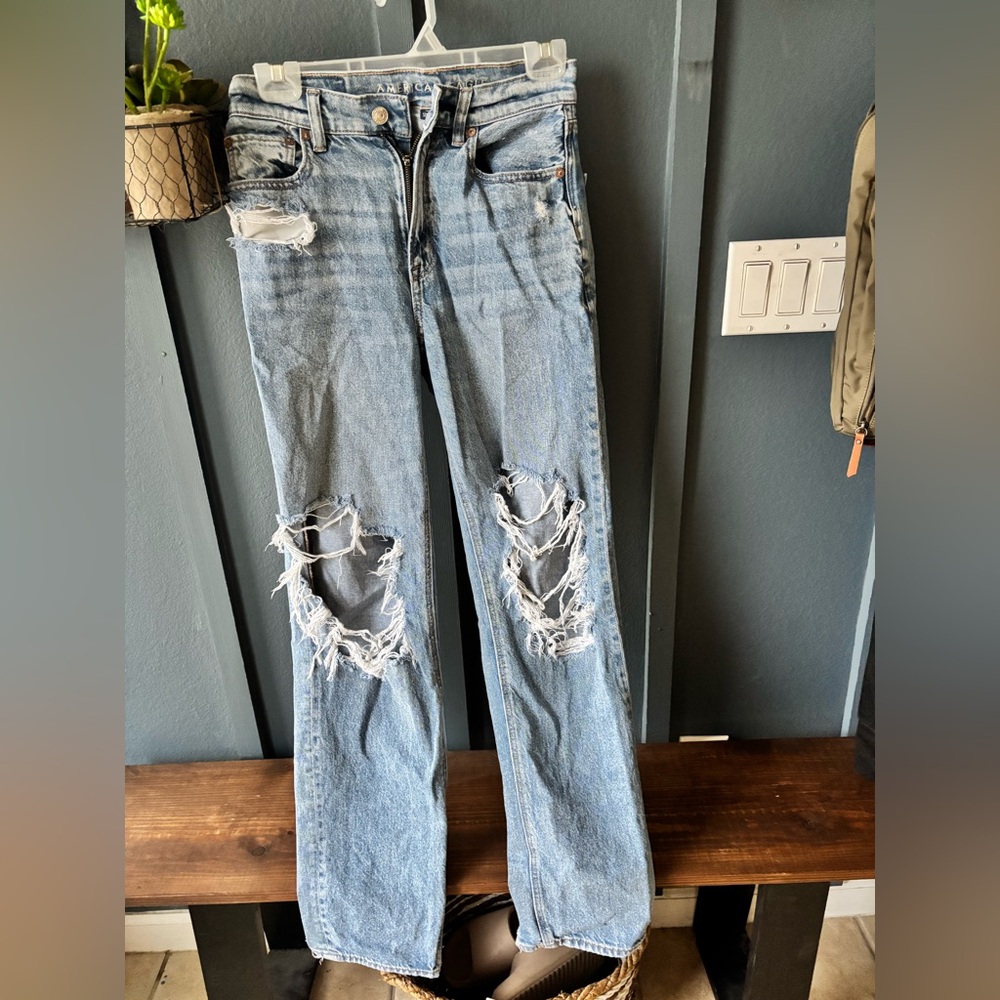 American Eagle distressed jeans. Size 0
